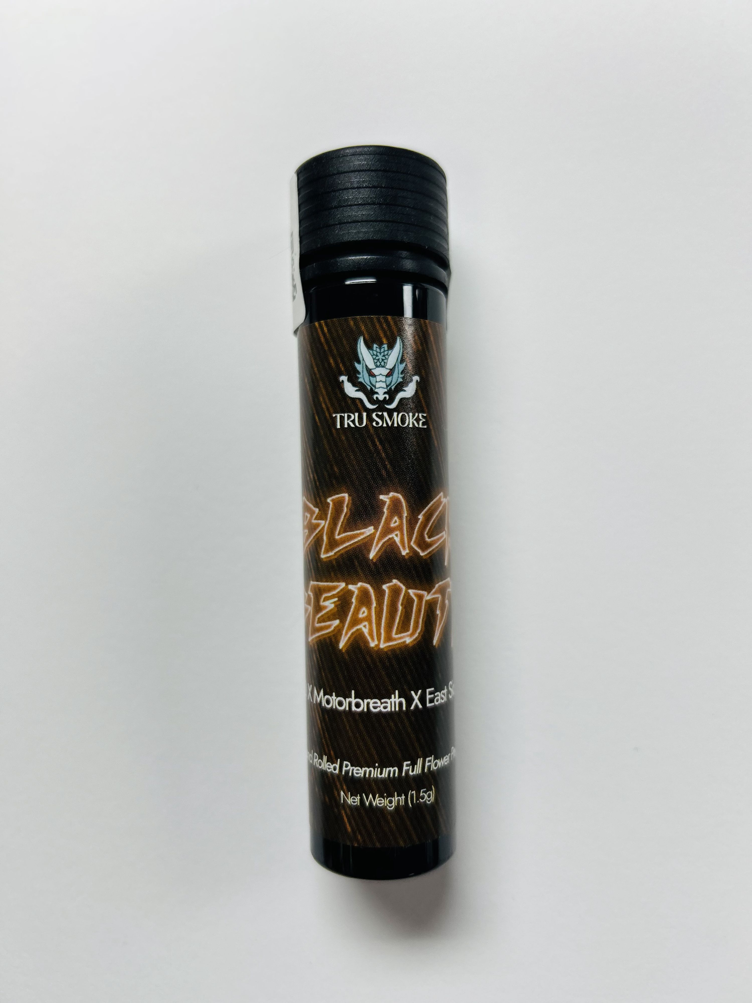 Black Beauty [ GMO x Motorbreath x East Side OG] 1.5g Hand-Rolled Full Flower Pre-Roll | Tru Smoke