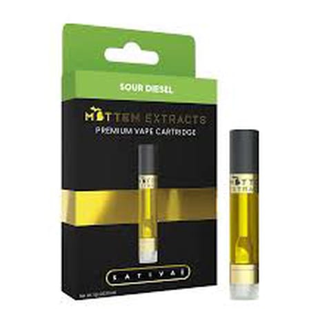 Sour Diesel - Mitten Extracts - Cartridge - Distillate - Sativa - 1G**