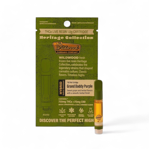 Wildwood 1g Cartridge - Grand Daddy Purple-Hybrid