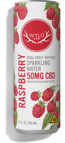 Raspberry CBD (50mg) Sparkling Water by WYLD CBD