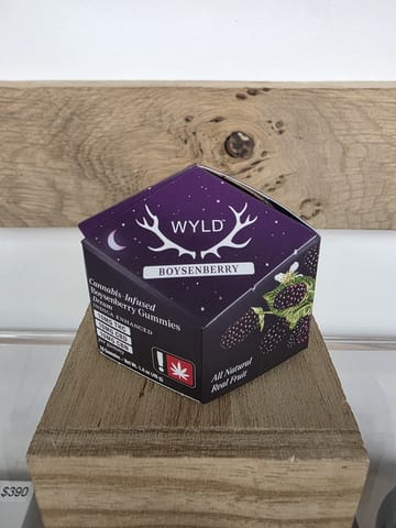 WYLD | 100MG | Boysenberry 1:1:1 (Indica) CBN:CBD:THC Gummies 10pk