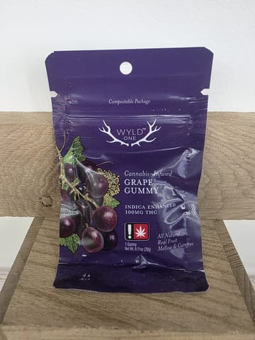 WYLD | 100MG | Grape (Indica) Single Gummy
