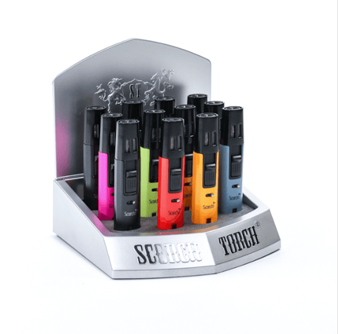 5" Scorch Torch Standing Pencil 2-Flame Matte Finish [ Assorted Colors ]