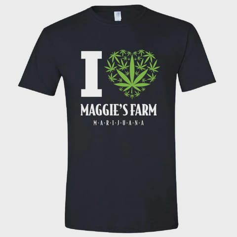 Maggie's Farm Shirt Black I Love Maggie's Small