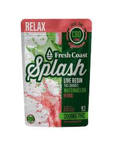 Watermelon - Fresh Coast - Splash - Gummy - Hybrid - 200mg THC:50mg CBD**