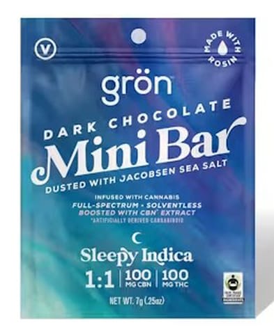 Mini Bar | Dark Chocolate | 200mg | 1:1 | THC:CBN | 1-Piece