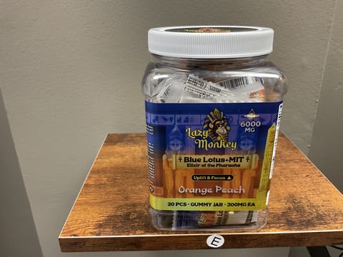 Lazy Monkey Blue Lotus Orange Peach Gummies