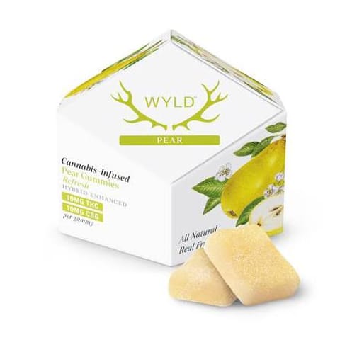 Wyld | Pear | 200MG | 1:1 | THC:CBG | 10PK | Gummies