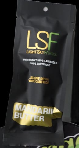 LSF Mandarin Butter Live Resin Ceramic Vape Cart 0.5g