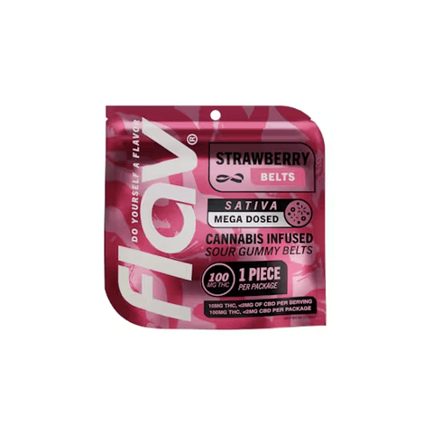 Flav Mega Belt Live Resin 100mg - Strawberry - Sativa