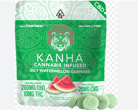 Kanha | 20:1 | Watermelon | Gummies | 210mg | 10pk