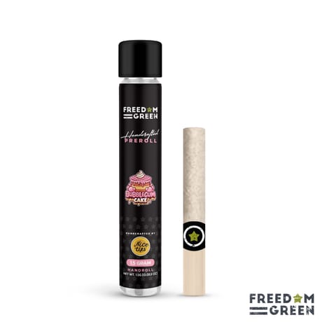 Freedom Green - Hand Rolls - Bubble Gum Cake - 1.5g Pre Roll