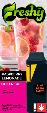 FLAVORED LIVE RESIN CARTRIDGE | RASPBERRY LEMONADE | SATIVA | 1 GRAM | DISPOSABLE