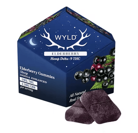 Elderberry- Indica Enhanced THC Gummies - 10mg THC, 5mg CBN - 5ct - Regular