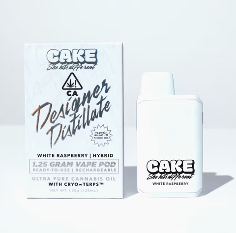 CAKE - DD Pod - 1.25 gram Rechargeable - White Raspberry
