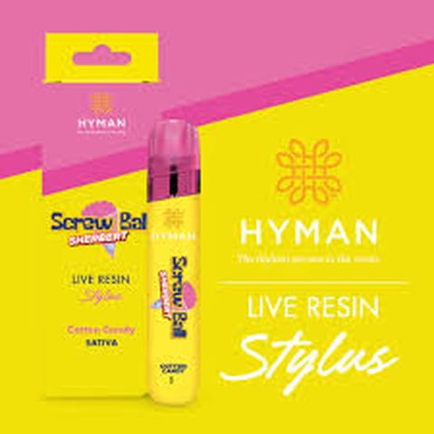 Screw Ball Sherbert Cotton candy 1g Live resin stylus | Hyman
