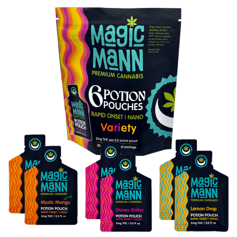 Magic Mann Potion Pouches Variety Pack, 6pk x 5mg