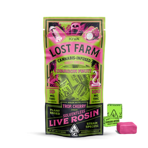 KB - LOST FARM - SOLVENTLESS CHEW - DRAGONFRUIT X TROP CHERRY - 100MG