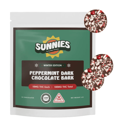 Dark Chocolate Peppermint Bark 10mg