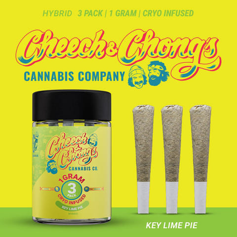 Key Lime Pie - Cheech & Chong - Infused Pre-Roll 3x1G Multi-Pack - Hybrid - 3G**