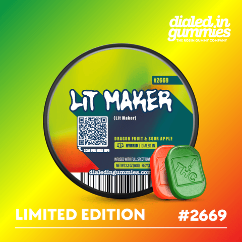 Dialed In - Lit Maker - (H) Live Rosin Gummies (100mg)