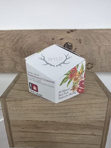WYLD | 100MG | Pomegranate 1:1 (Hybrid) Gummies 10pk