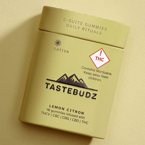 Taste Budz Rosin Gummies Lemon Citron 20mg CBC:20mg CBD:20mg CBG:20mg THC:20mg THCV