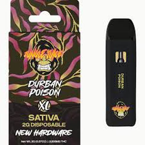 Durban Poison - Jungle Juice - Disposable - Sativa - 2G**