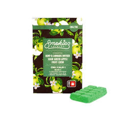 Sour Green Apple 1:1 THC:CBG Single Gummy (Smokiez)