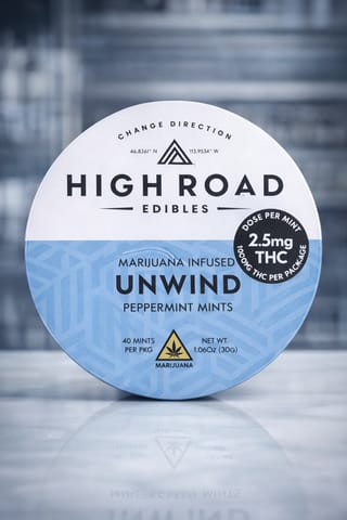 High Road Peppermint Indica Mints 2.5mg 40pk