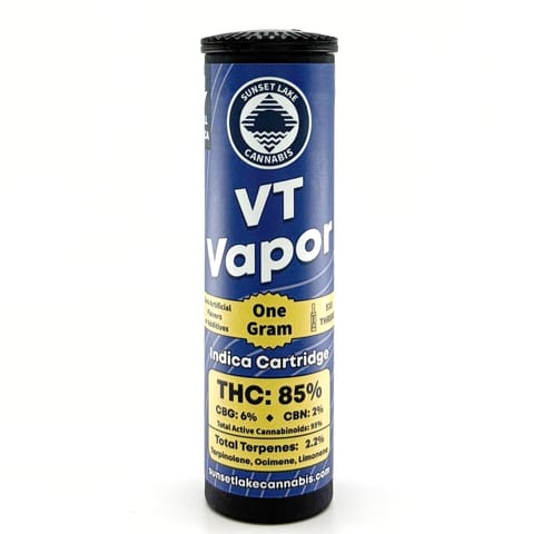 VT vapor Indica, 1g distillate vape cart