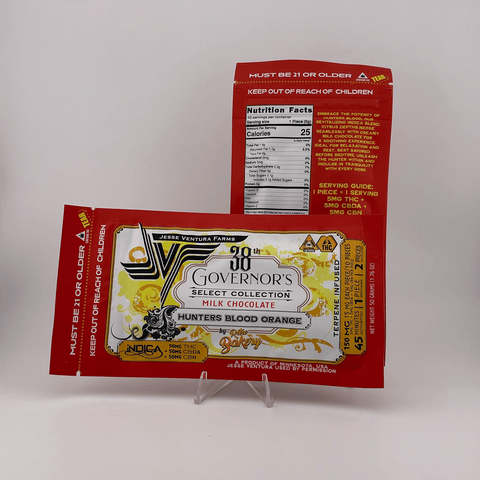 Governors Select | Hunter's Blood Orange | Night | THC + CBN + CBDa Milk Chocolate Bar | Indica