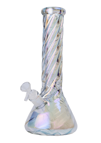Twisted Iridescent Beaker - 12"