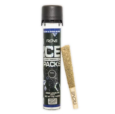 ROVE | King Louis XIII Ice Pack (Rosin-Hash-Diamonds) | Infused Preroll | 1g