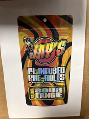 JAY's - 1g Infused PreRoll - Sour Tangie - 14pk