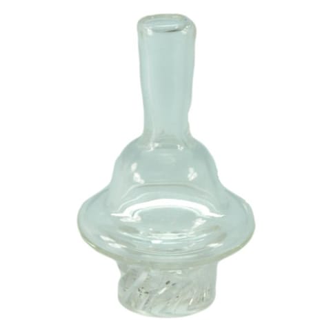 Glass Helix Bore Carb Cap For Wide Bangers