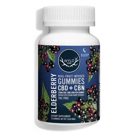 Wyld Hemp Gummies | Elderberry CBN 500mg