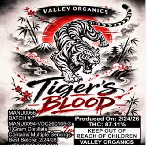 Tiger's Blood Disposable Cart