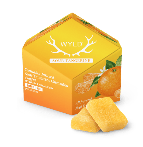 Gummy | Wyld | - 10pc Sour Tangerine (H) Gummies | 100mg
