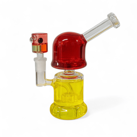 Cheech Glass - Red Yellow Glyserin Freezable Mini Waterpipe