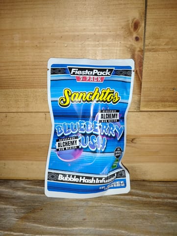 Sanchitos Blueberry Kush 3-Pack Bubble Hash Infused .5 Gram PreRoll