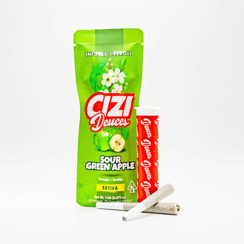 KB - CIZI - INFUSED PREROLL MULTIPACK - SOUR GREEN APPLE - 1.5G