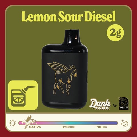 Mule Live Resin Dank Tank | Lemon Sour Diesel Sativa 2g