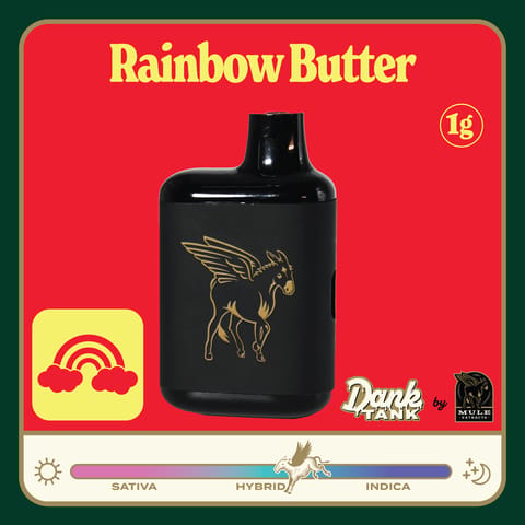 Rainbow Butter 1g Live Resin Dank tank (Mule)
