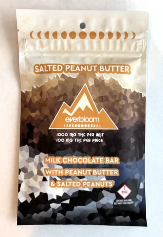 Salted Peanut Butter 1000mg Milk Chocolate Bar
