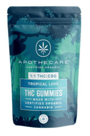 Apothecare Certified Organic Tropical Love 1:1 THC:CBG Rosin Gummies 200mg