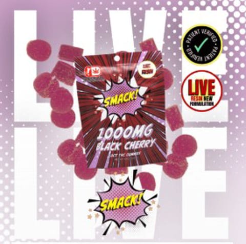 SMACK! - 10ct Gummies - Black Cherry - 1000mg THC