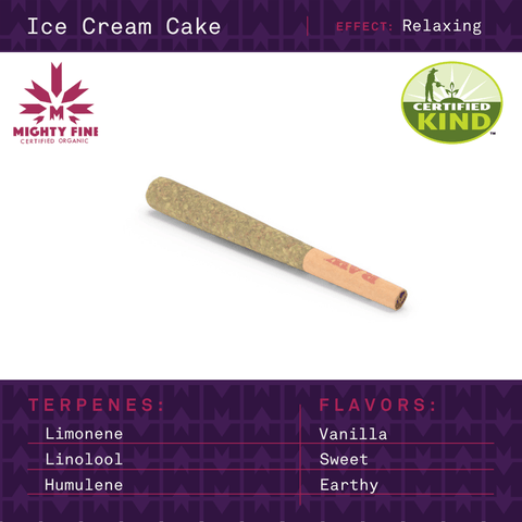 Apothecare Certified Organic Mighty Fine Ice Cream Cake Pre-Roll 1g
