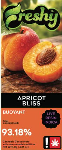 Freshy | Apricot Bliss | 1g | Flavored Live Resin | Cartridge