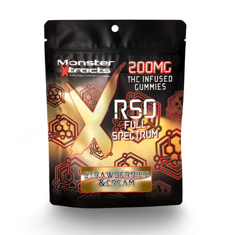 Strawberries & Cream - 20mg - RSO - Monster X